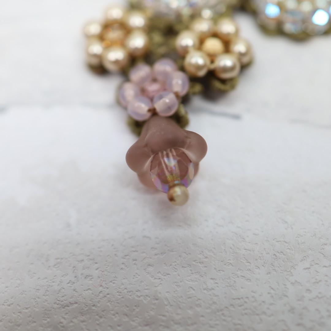 希少 ミハエルネグリン ネックレス フラワーモチーフ ラインストーン