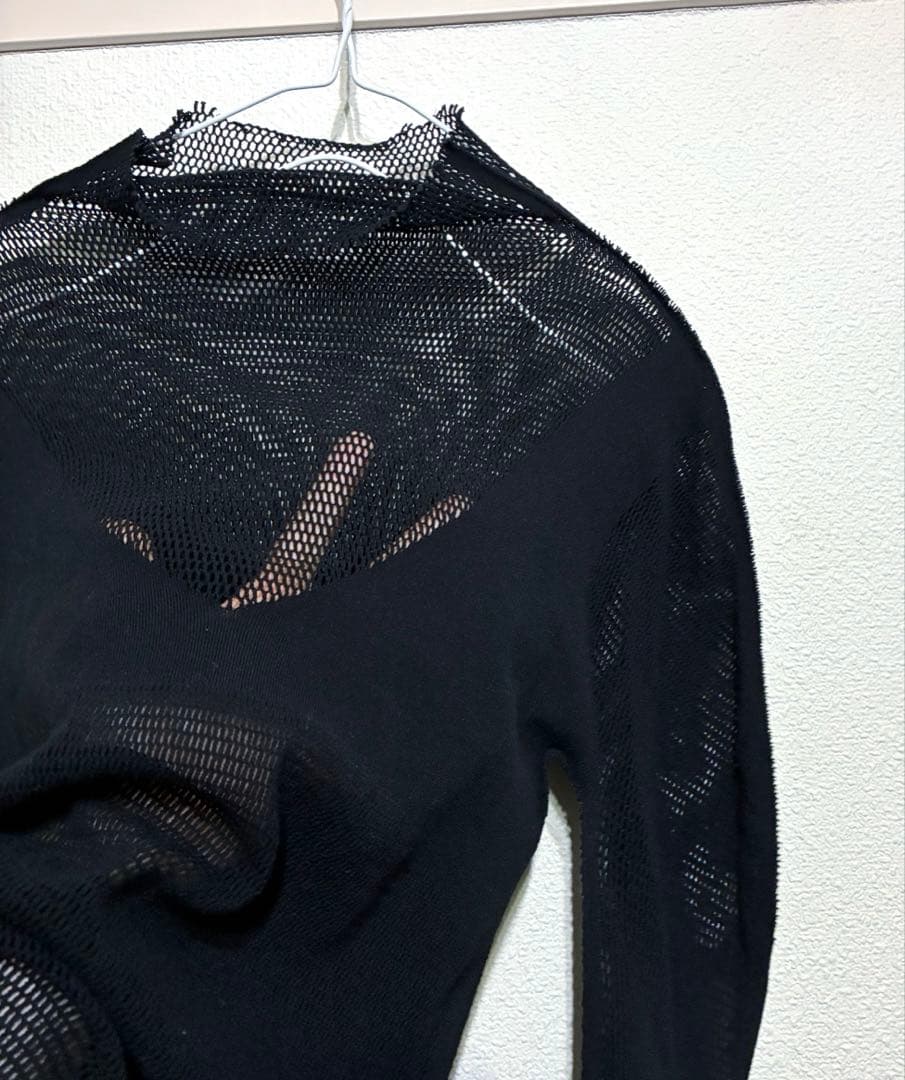 ISSEY MIYAKE A-POC メッシュハイネックカットソー 2 黒