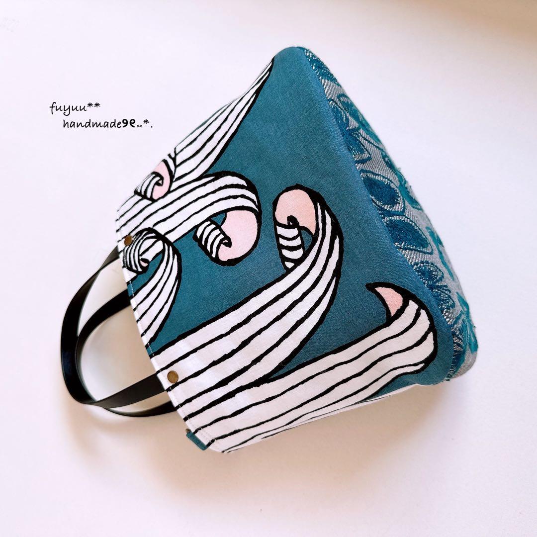 ハンドメイドꕤ︎︎ベルバッグ ミナペルホネン swing sky flower