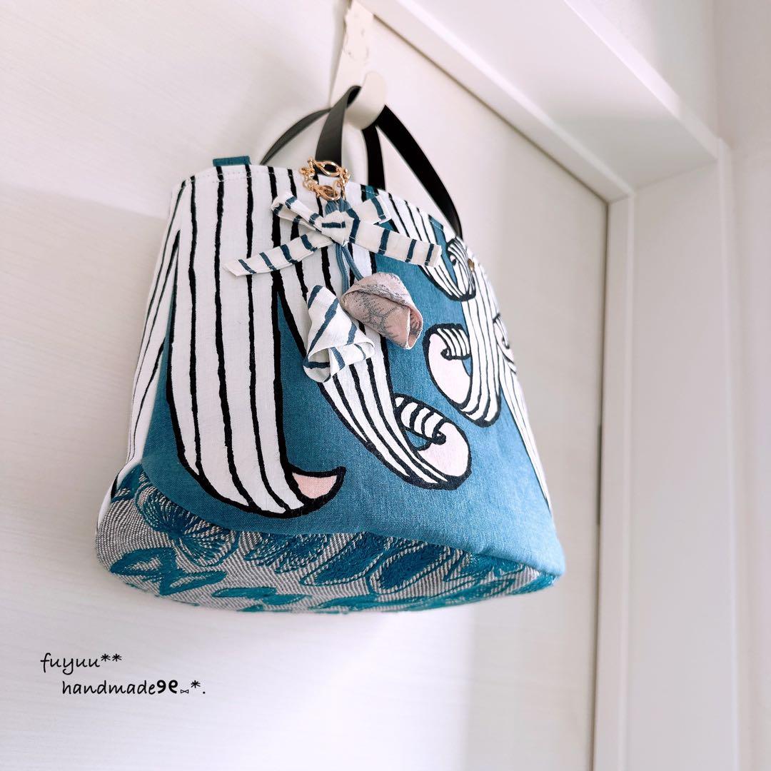 ハンドメイドꕤ︎︎ベルバッグ ミナペルホネン swing sky flower