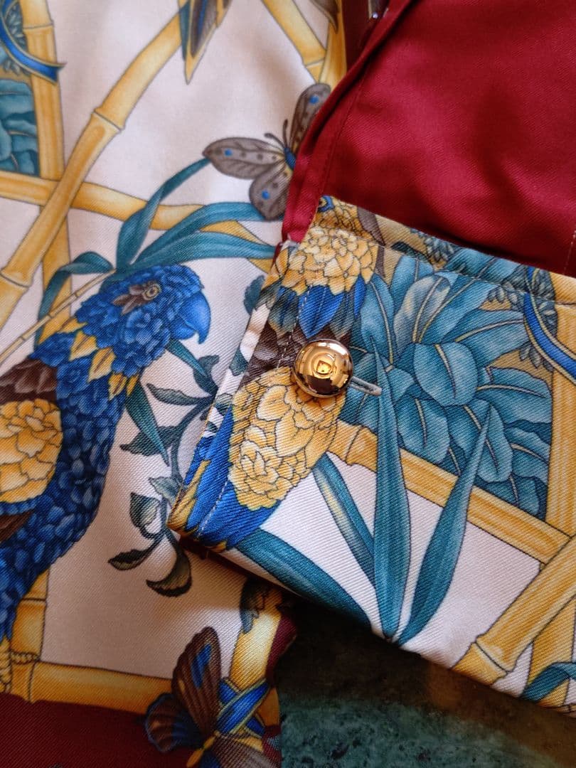 美品 Salvatore Ferragamo アシンメトリー シルク ブラウス