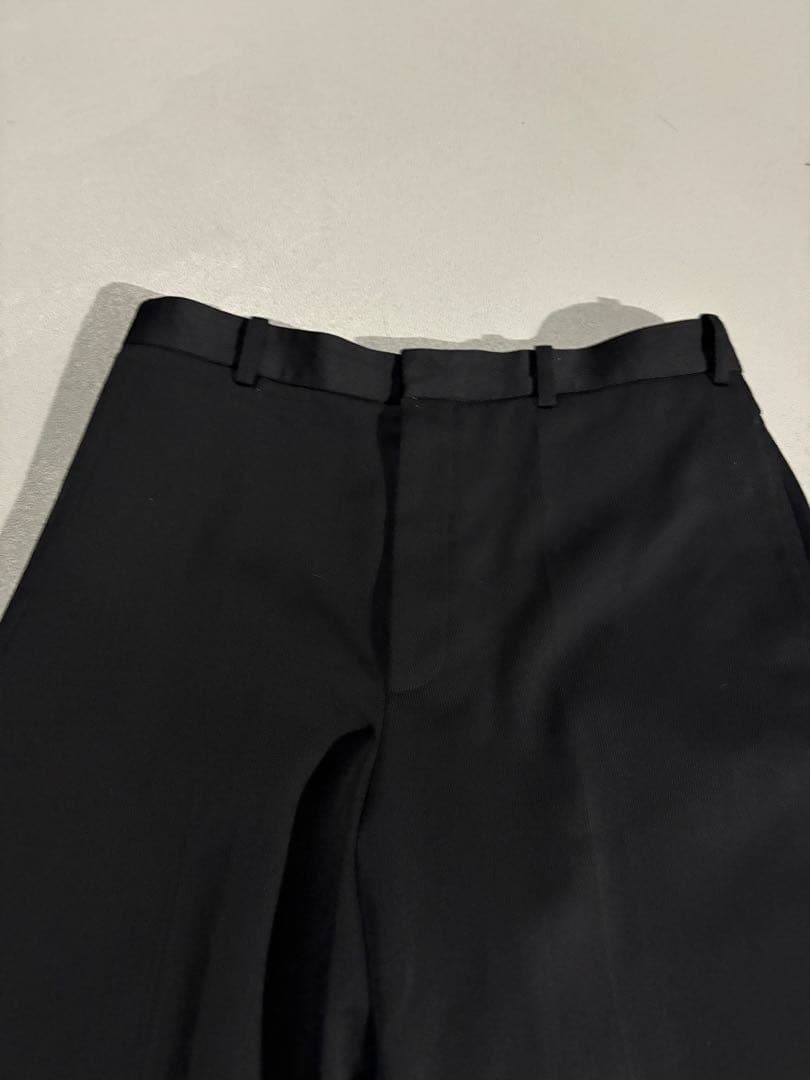 パンツ LOEWE super wide wool slacks black