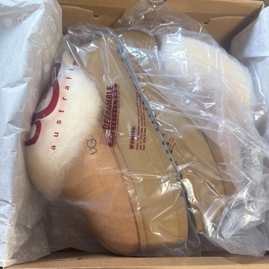 UGGレディース 厚底 ムートン サンダル チェスナット 2３.5cm