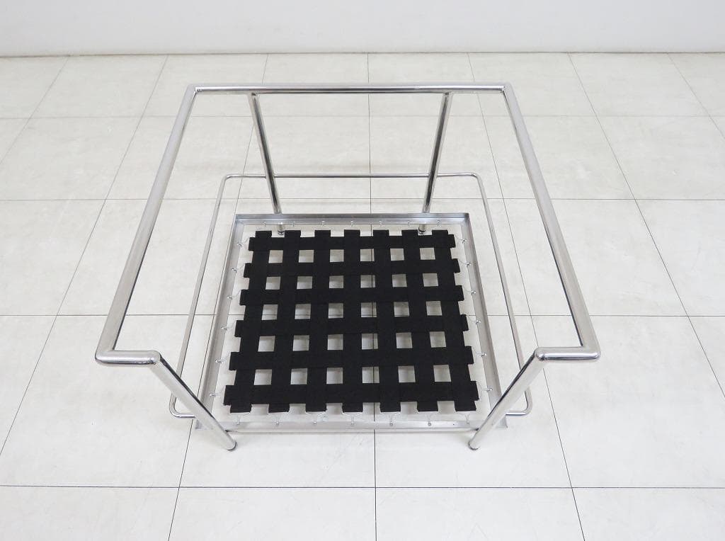 ★美品★ル・コルビュジェ LC2 シングルソファ 総本革 黒 リプロダクト ②