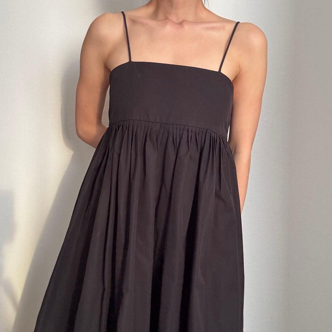 定価50,000円以上 Drawer 黒 キャミワンピース ストラップ調整可能