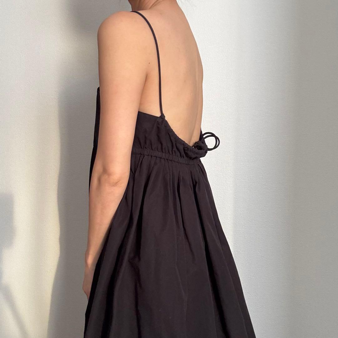 定価50,000円以上 Drawer 黒 キャミワンピース ストラップ調整可能