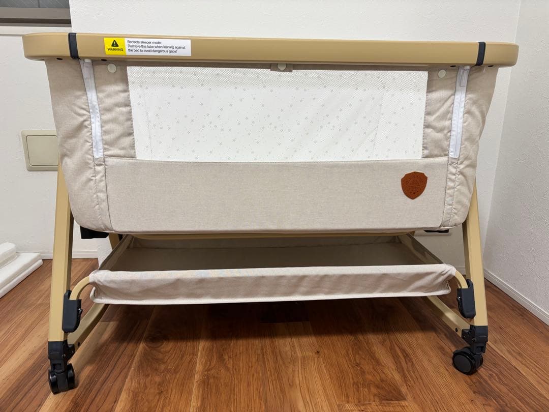 HZDMJ ベビーベッド 2025年モデル　カーキ　ベージュ