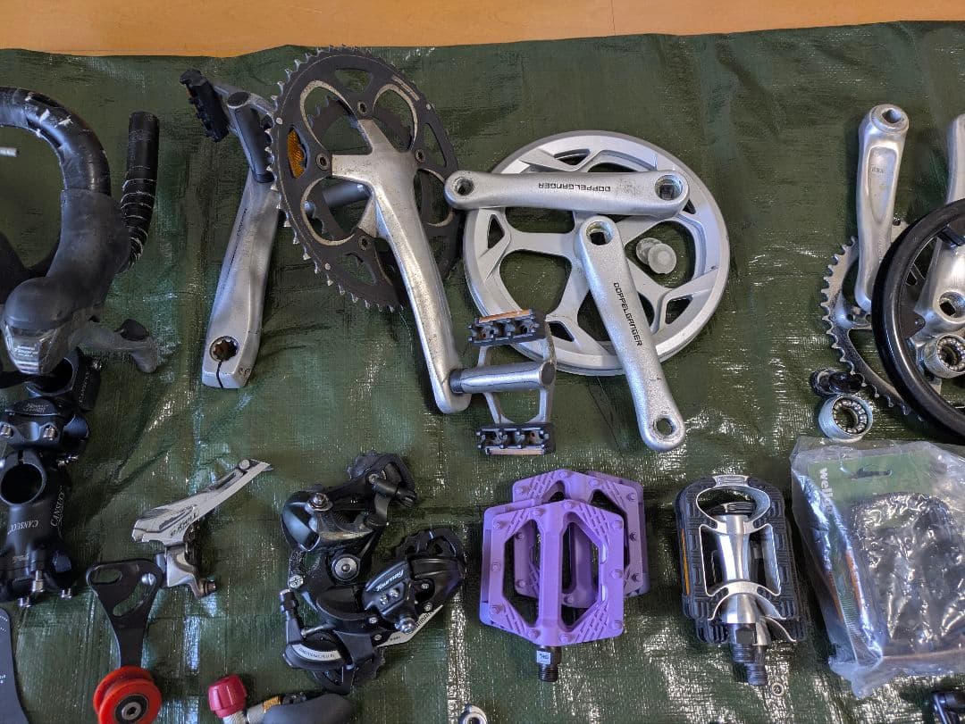 ジャンク自転車　ロードバイク　パーツ　部品　セット