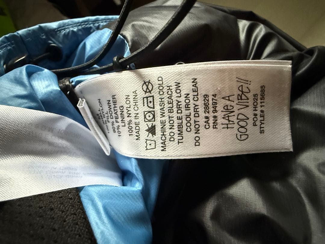 Stussy フード付きダウンジャケット ライトブルー