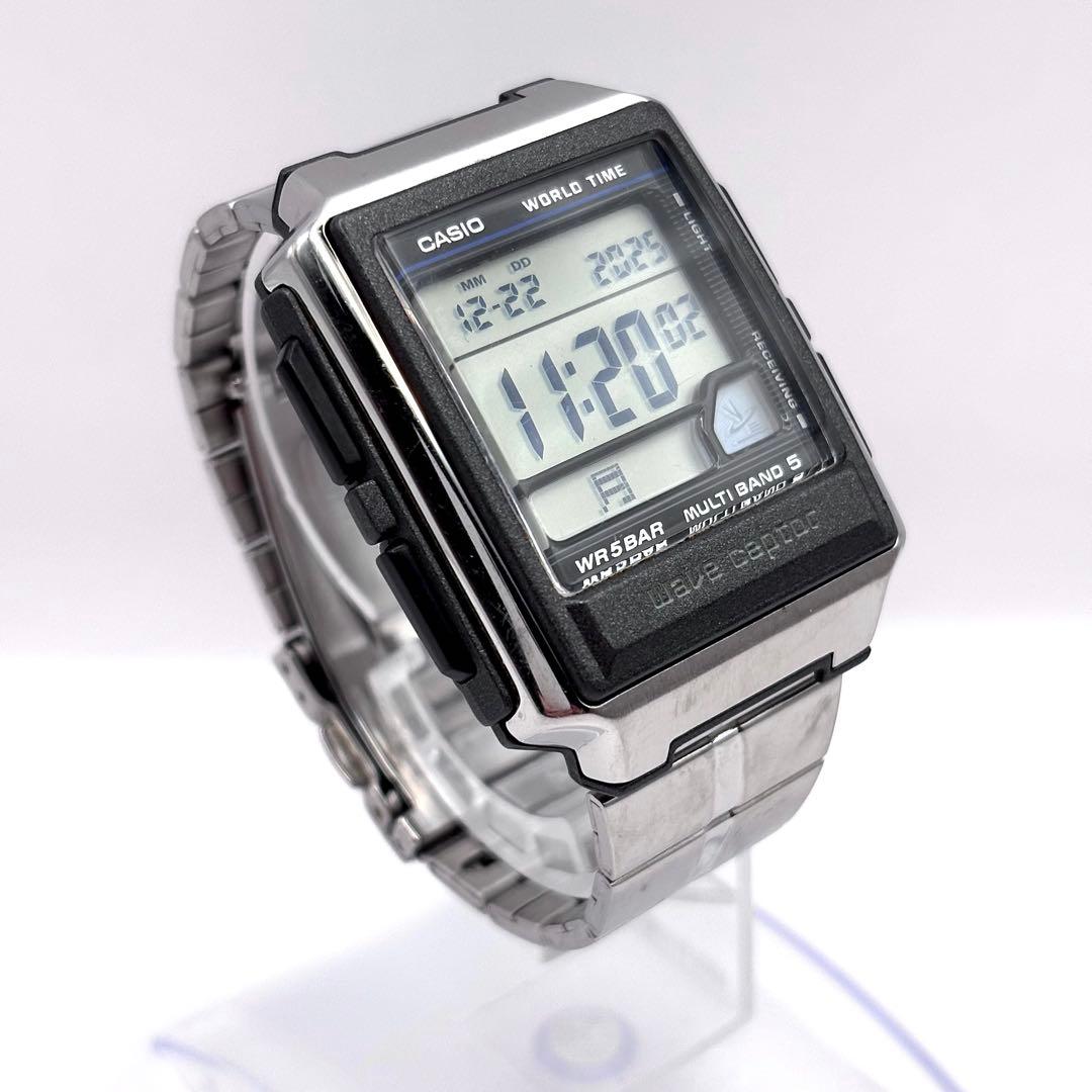 CASIO ウェーセプター デジタル スクエア メンズ 腕時計 稼働品 新品電池