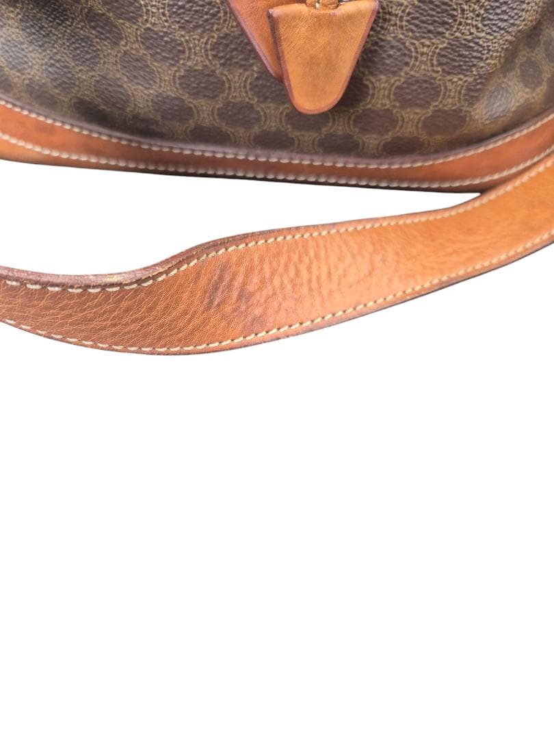 CELINE　セリーヌショルダーバック　巾着型　マカダム柄