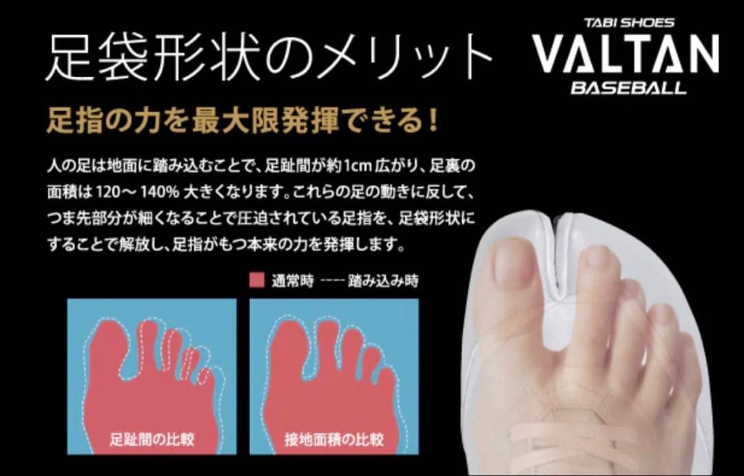 足袋野球スパイク【ＶＡＬＴＡＮ】高校野球対応モデル