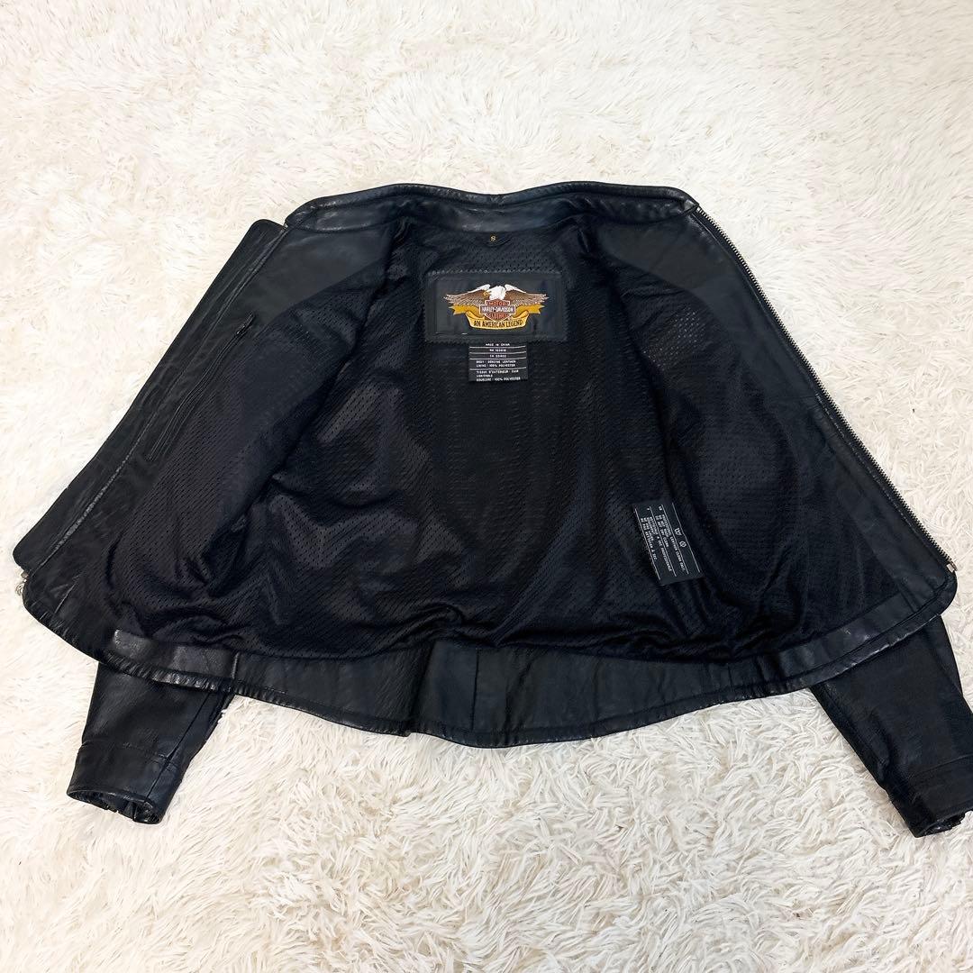 ✨美品✨ ハーレーダビッドソン シングルライダース レザージャケット 立体ロゴ