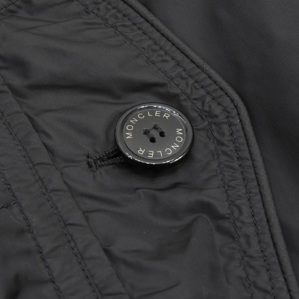 レア品◇モンクレール◇ナイロンフーディコート◇2(L)◇ブラック◇
