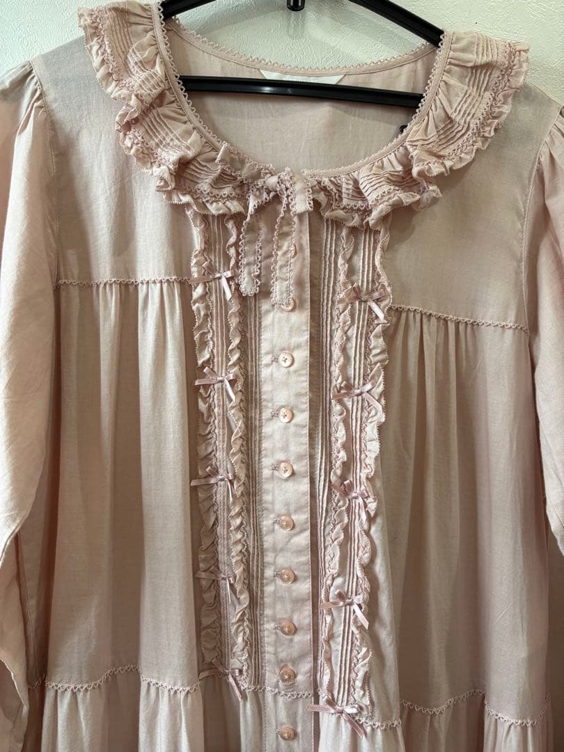 ピンクハウス　フリル襟 ピンク ワンピース