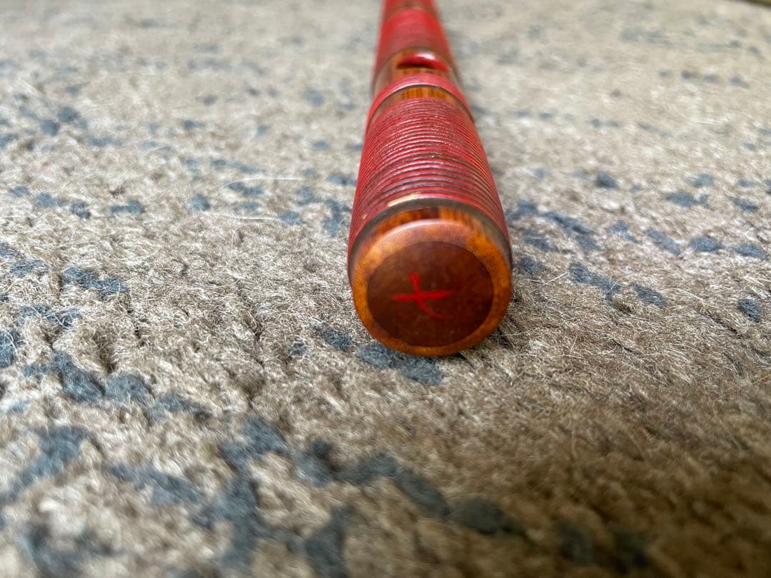 篠笛　蘭情管　唄用（ドレミ）朱総藤巻 七本調子