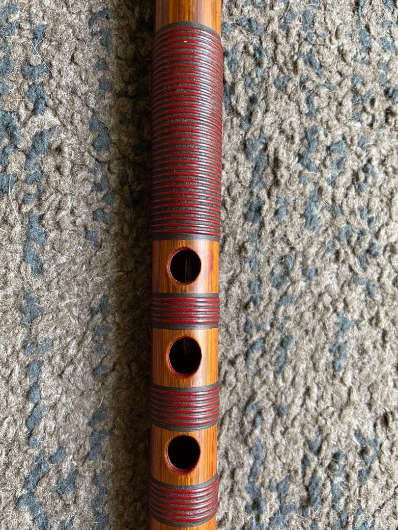 篠笛　蘭情管　唄用（ドレミ）朱総藤巻 七本調子