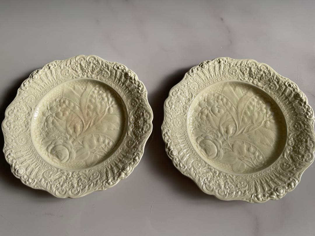 すずらんとバラのプレート2枚セット