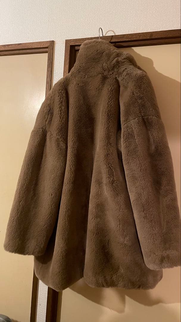 ZARA新品レディースボアミドルコート