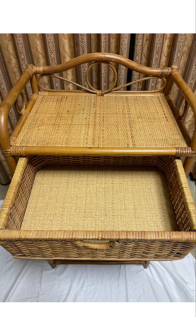 ナチュラルラタン 4段チェスト