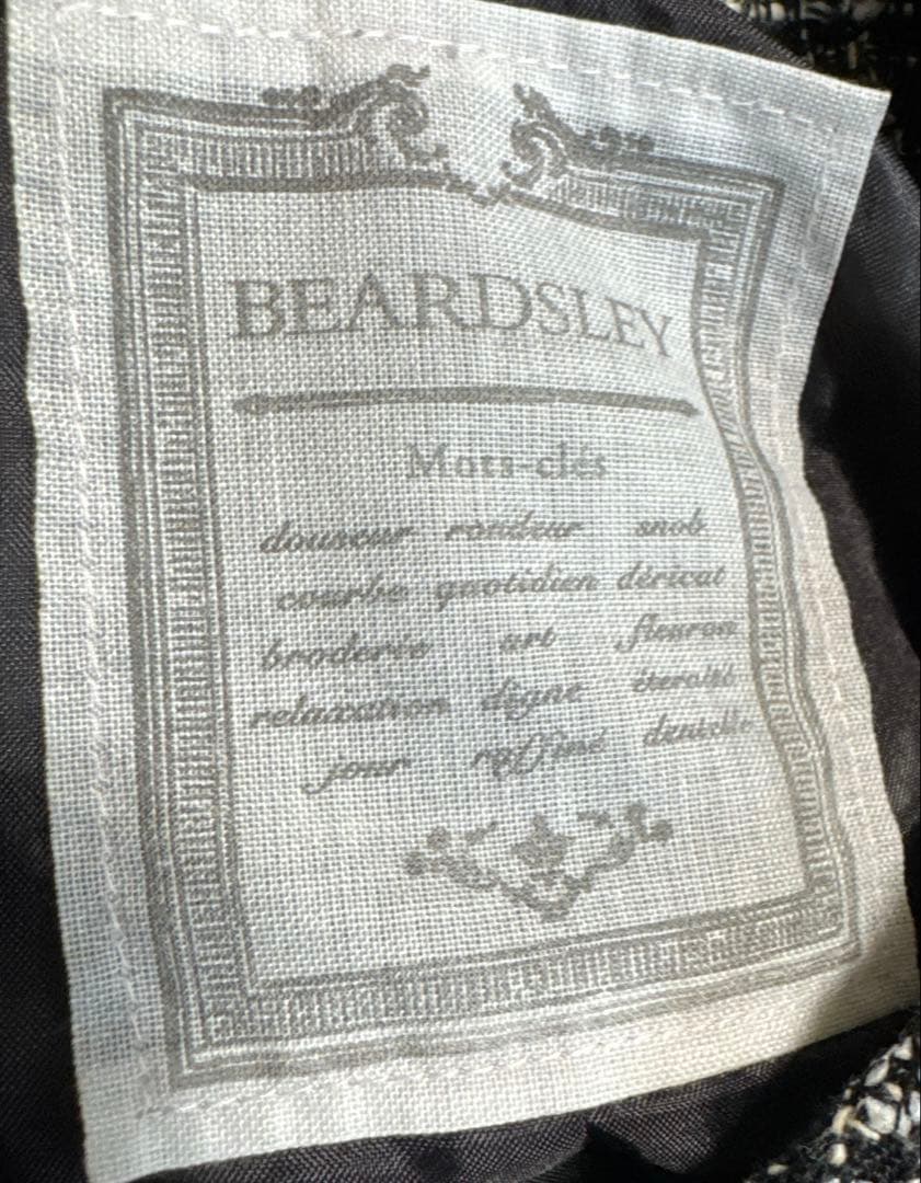 BEARDSLEY ビアズリー ツイード フレア ワンピース ブラック