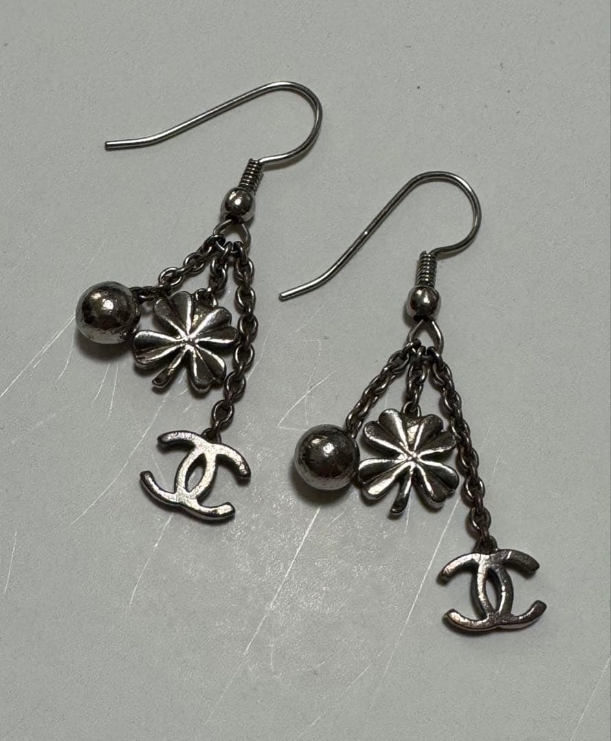 正規品☆シャネルピアスセット クローバーココフックピアスとミニココピアス（片耳）