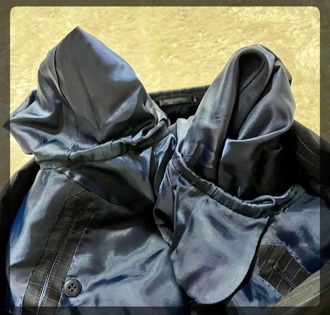 Loro Piana ネイビー ストライプ ビジネススーツ