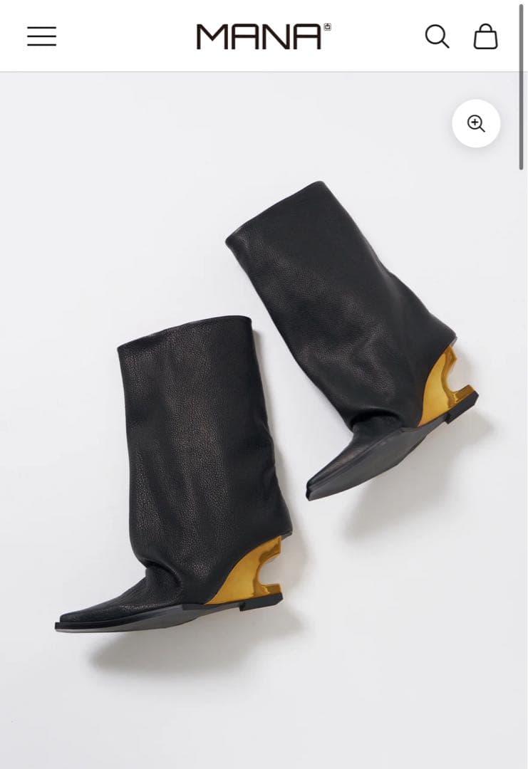 ⭐️uni⭐️MANA ハーフブーツ　ルーズシルエット