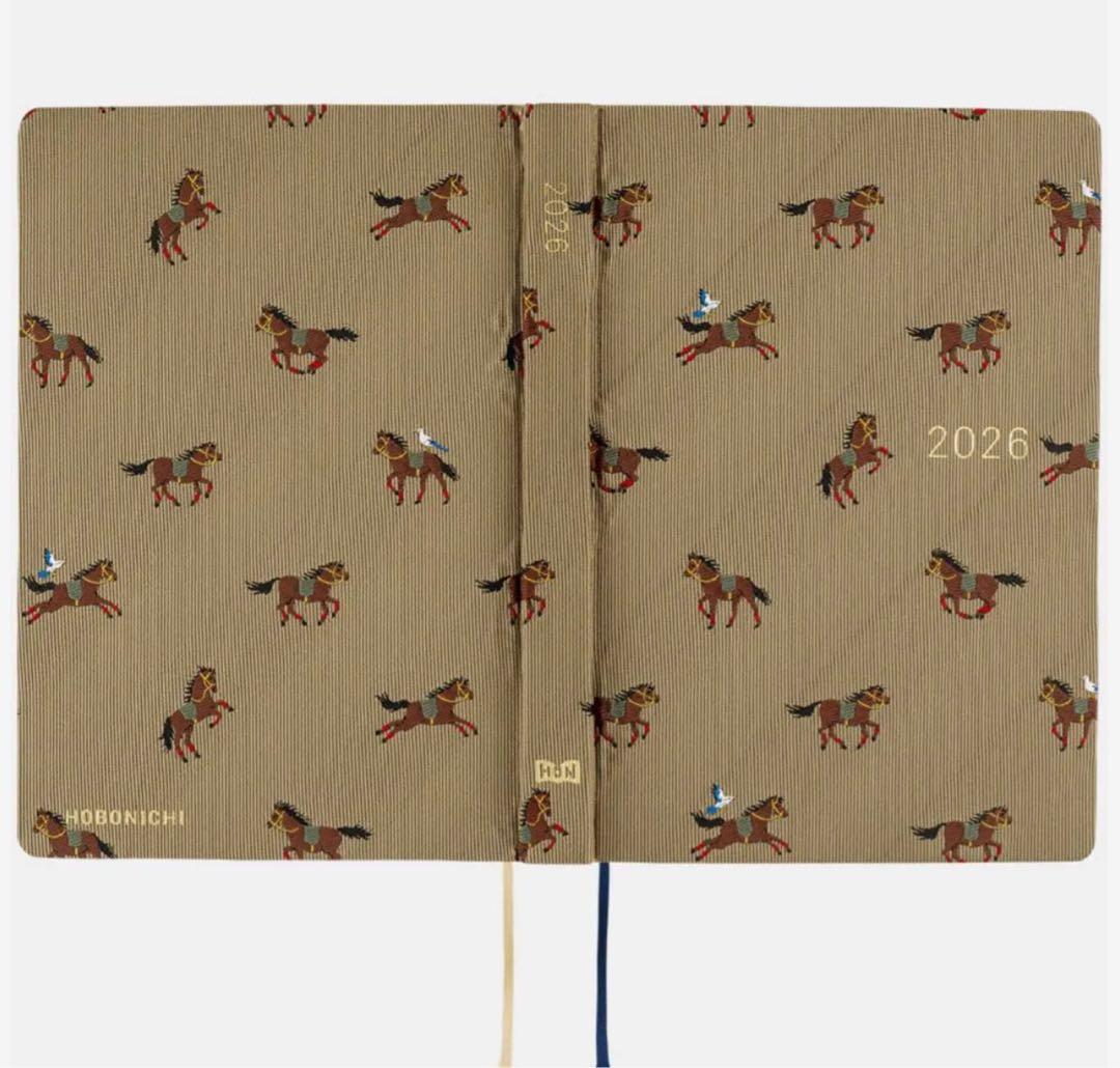 2026年版　ほぼ日　手帳　Hon カズン　サイズサイズ　 駆ける馬♡