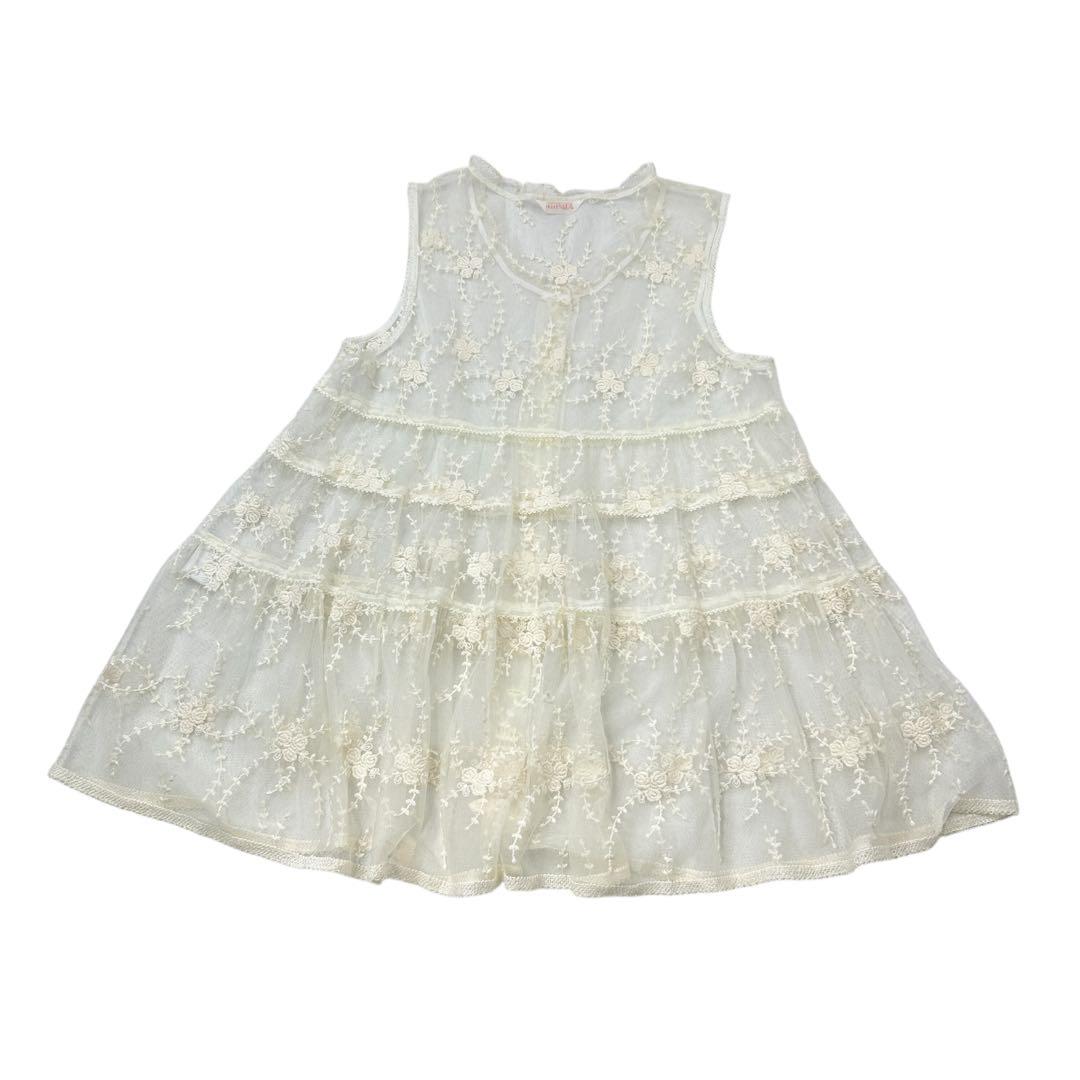 ピンクハウス PINKHOUSE チュールレースベスト チュニック 刺繍