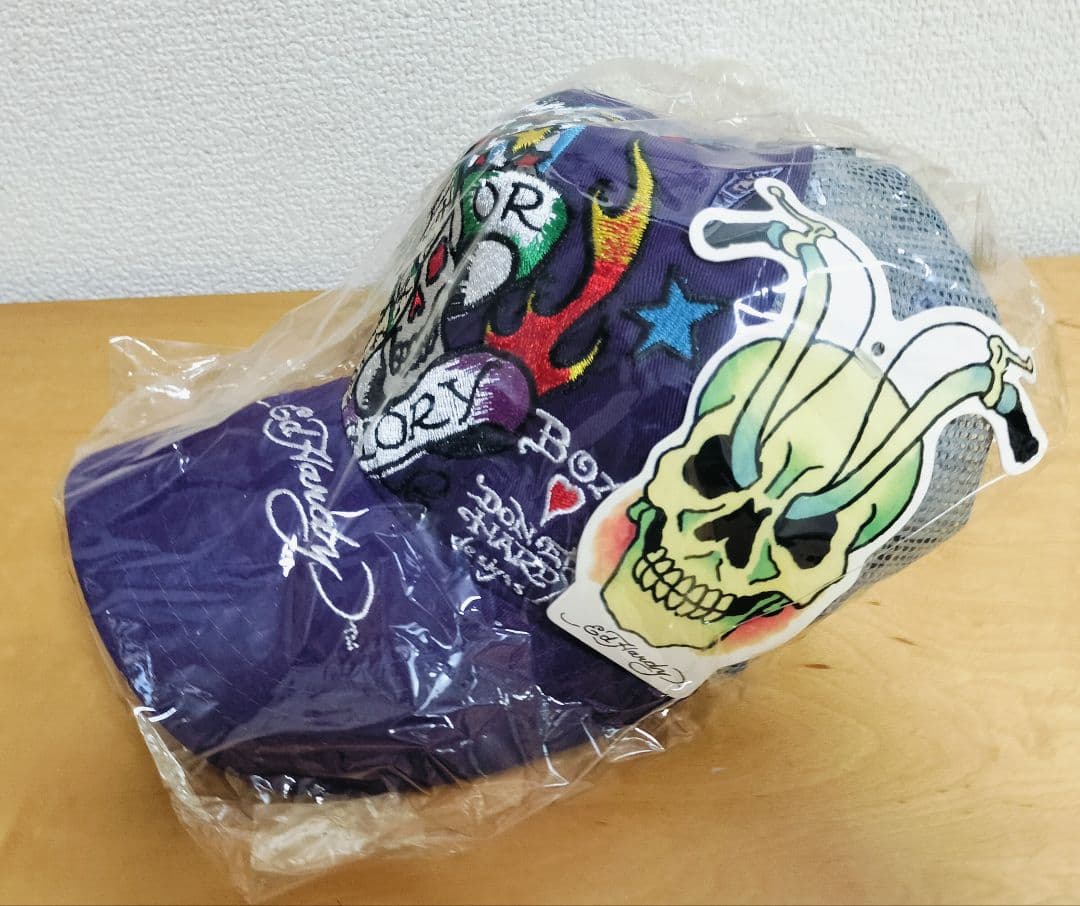 【レア】BoA × Ed Hardy コラボ キャップ 限定品 紫 未使用品