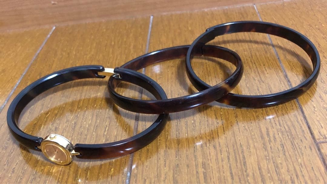 和光時計鼈甲3連バングル
