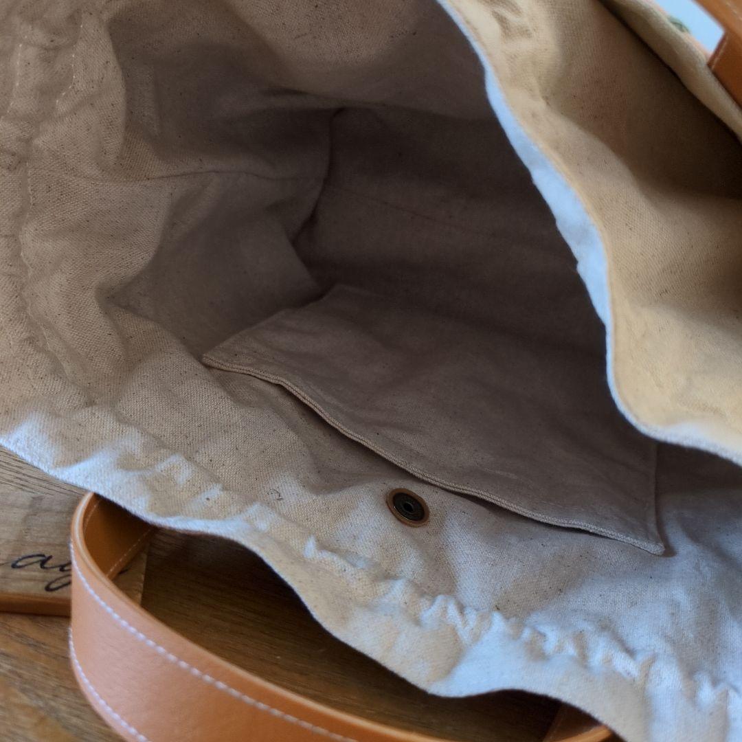 【sale】あおりポケットの巾着バッグ＊ミナペルホネン runrunrun