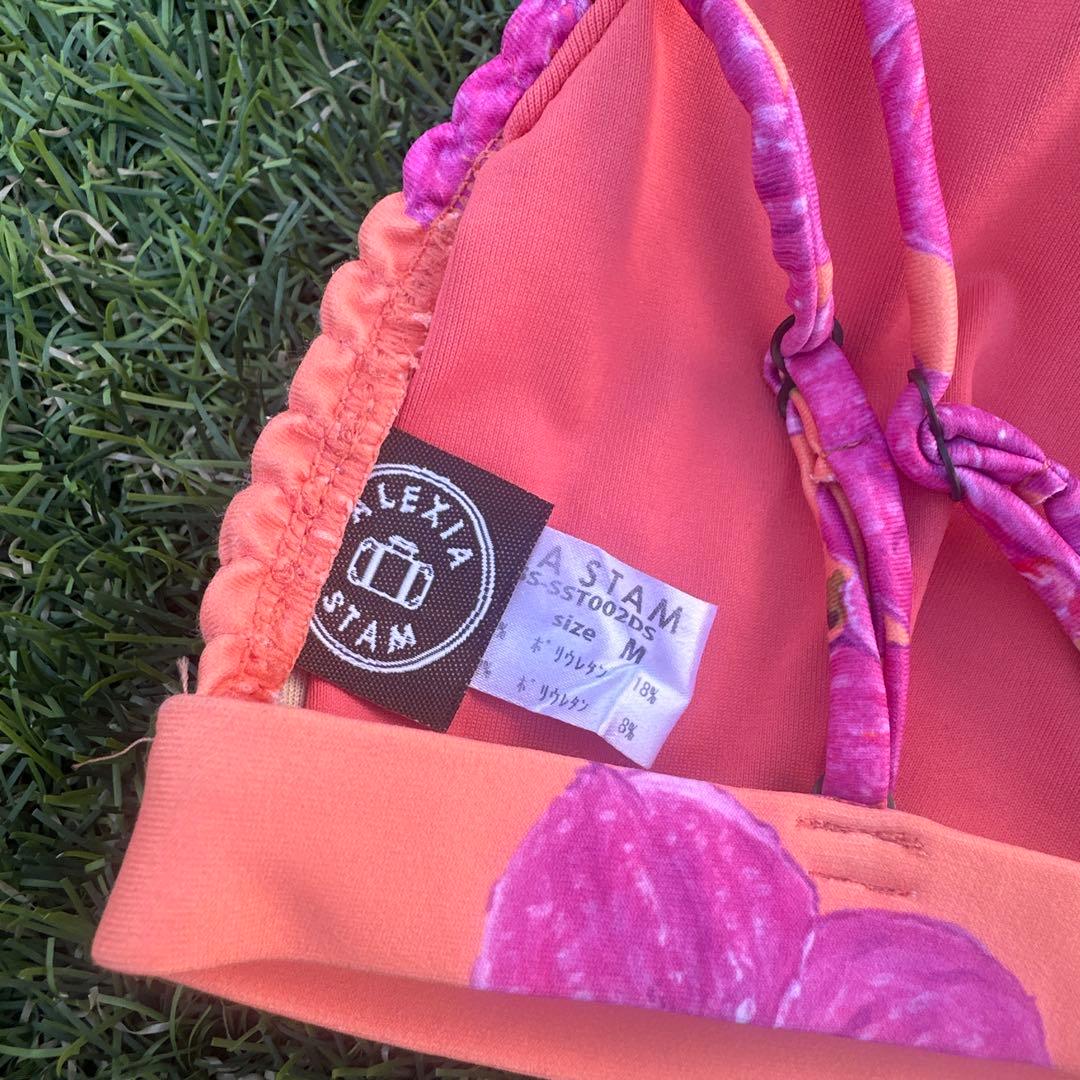 みーちゃんALEXIA STAM アリシアスタン花柄オレンジ水着 M上下