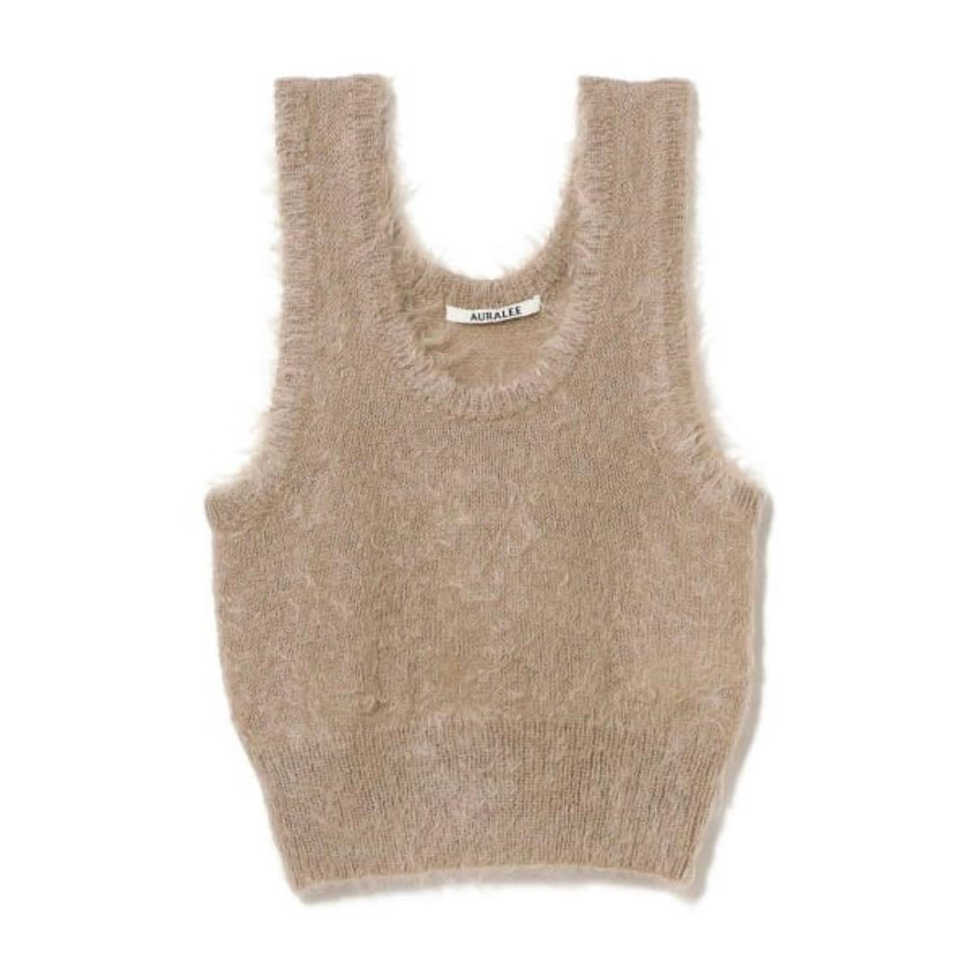 トップス AURALEE MOHAIR KNIT TANK