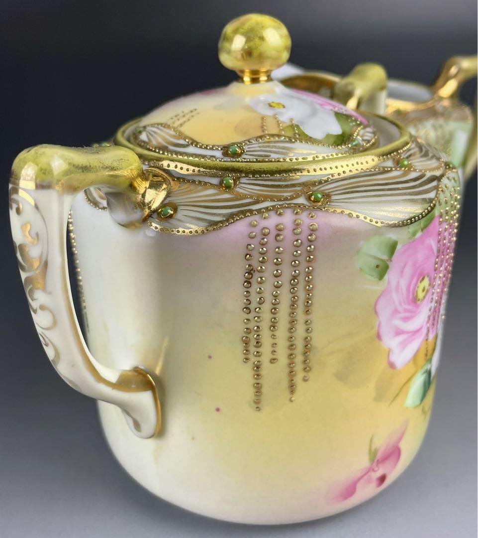 【専用】オールドノリタケ 薔薇紋 シュガーボウル クリーマー ジュエル 金盛り