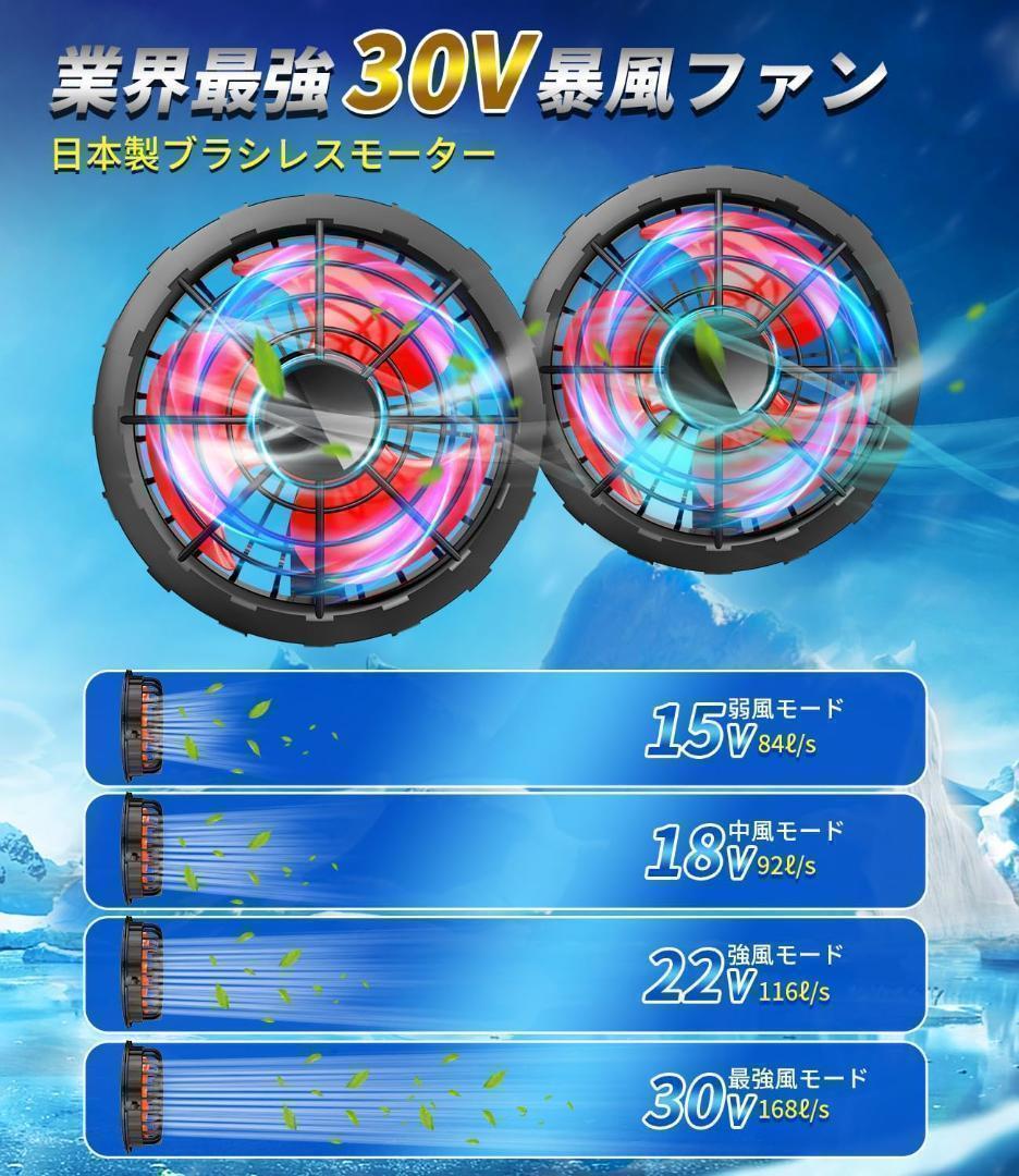 【2731-80-58】空調服　ファンバッテリーセット　30V 40000mAh