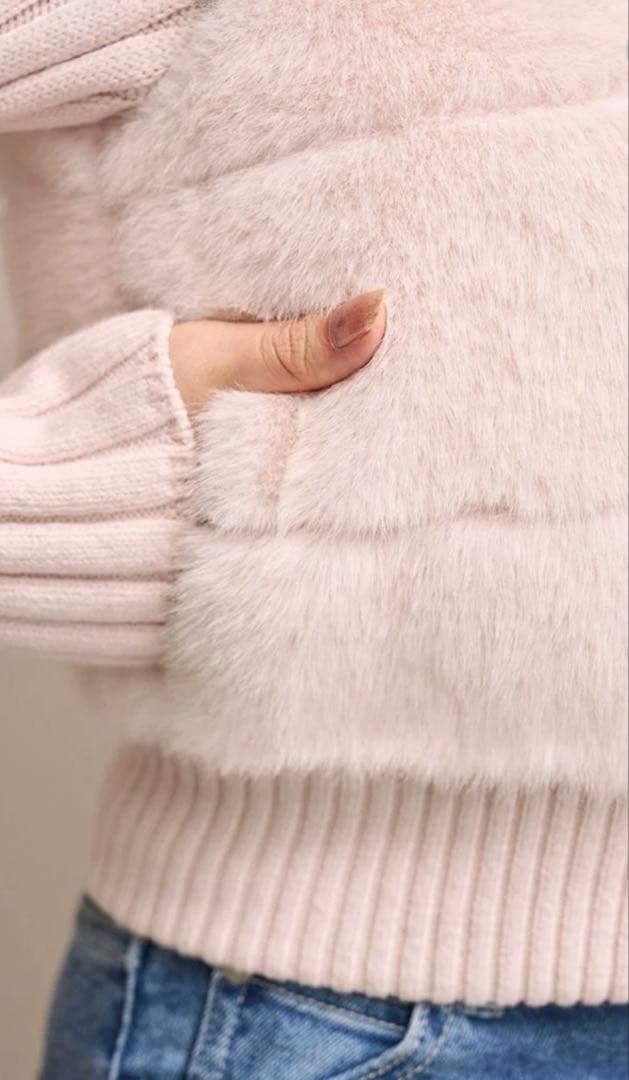 スナイデル ❤︎ファーニットブルゾン❤︎人気即完売/ピンク/新品同様/snidel