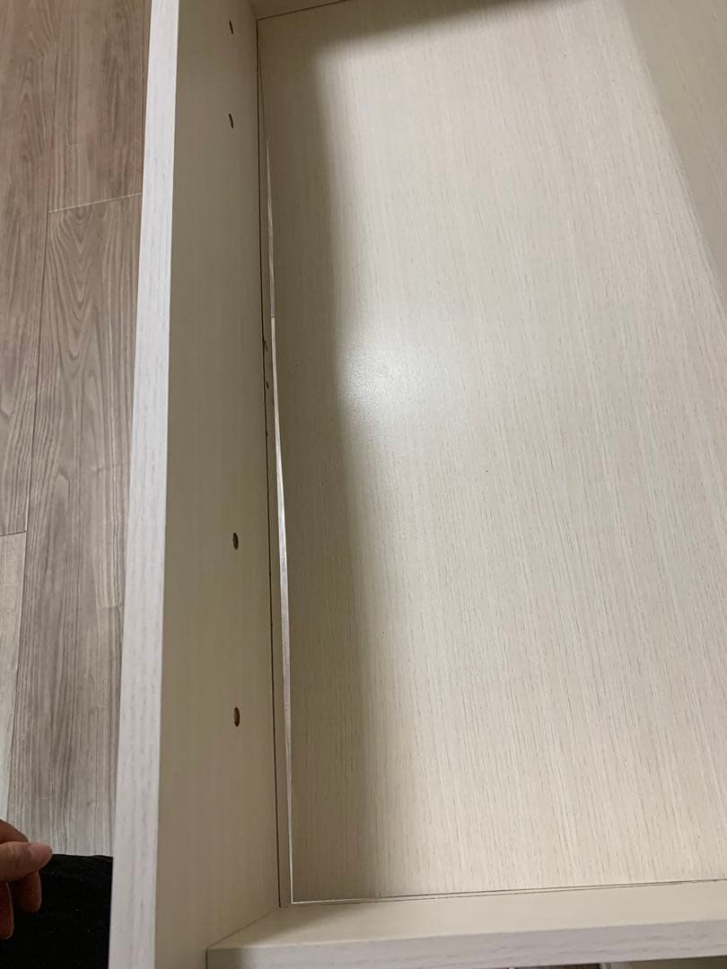 ホワイト木製チェスト 4段