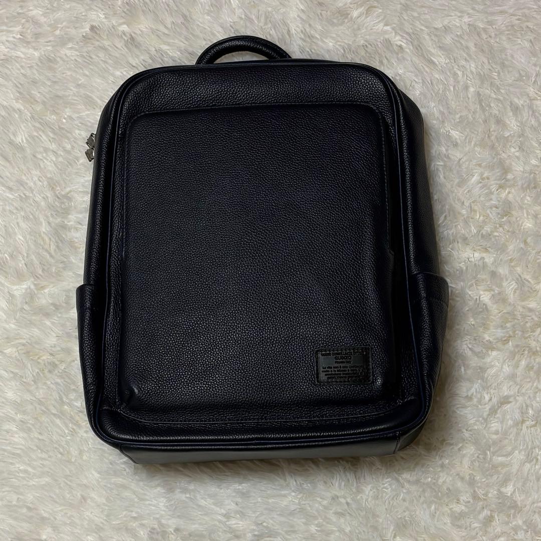 [グッシオ イタリー] 本革 バックパック メンズ リュックサック レザー A4