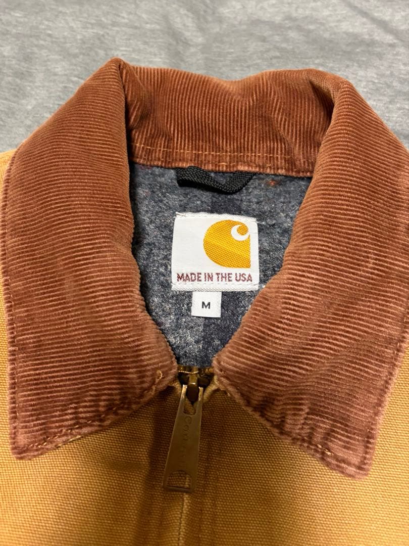 ショート丈00s USA製ブラウンカーハートデ トロイトジャケット M