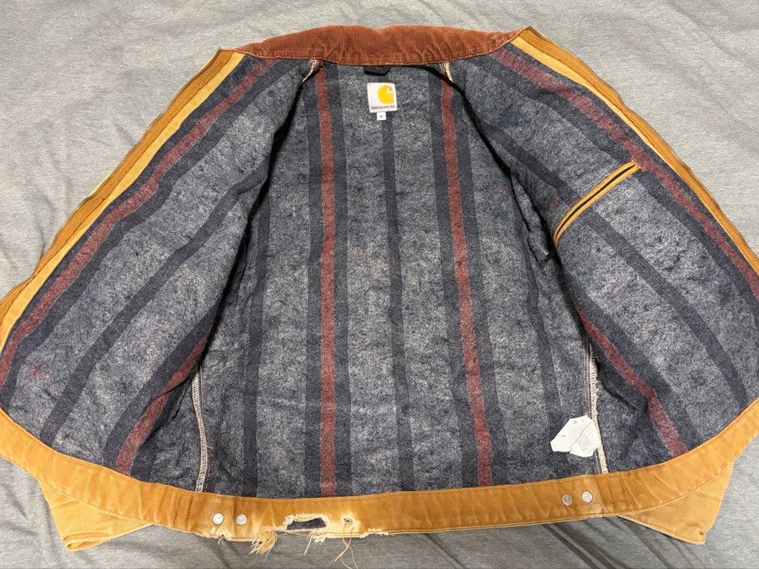 ショート丈00s USA製ブラウンカーハートデ トロイトジャケット M