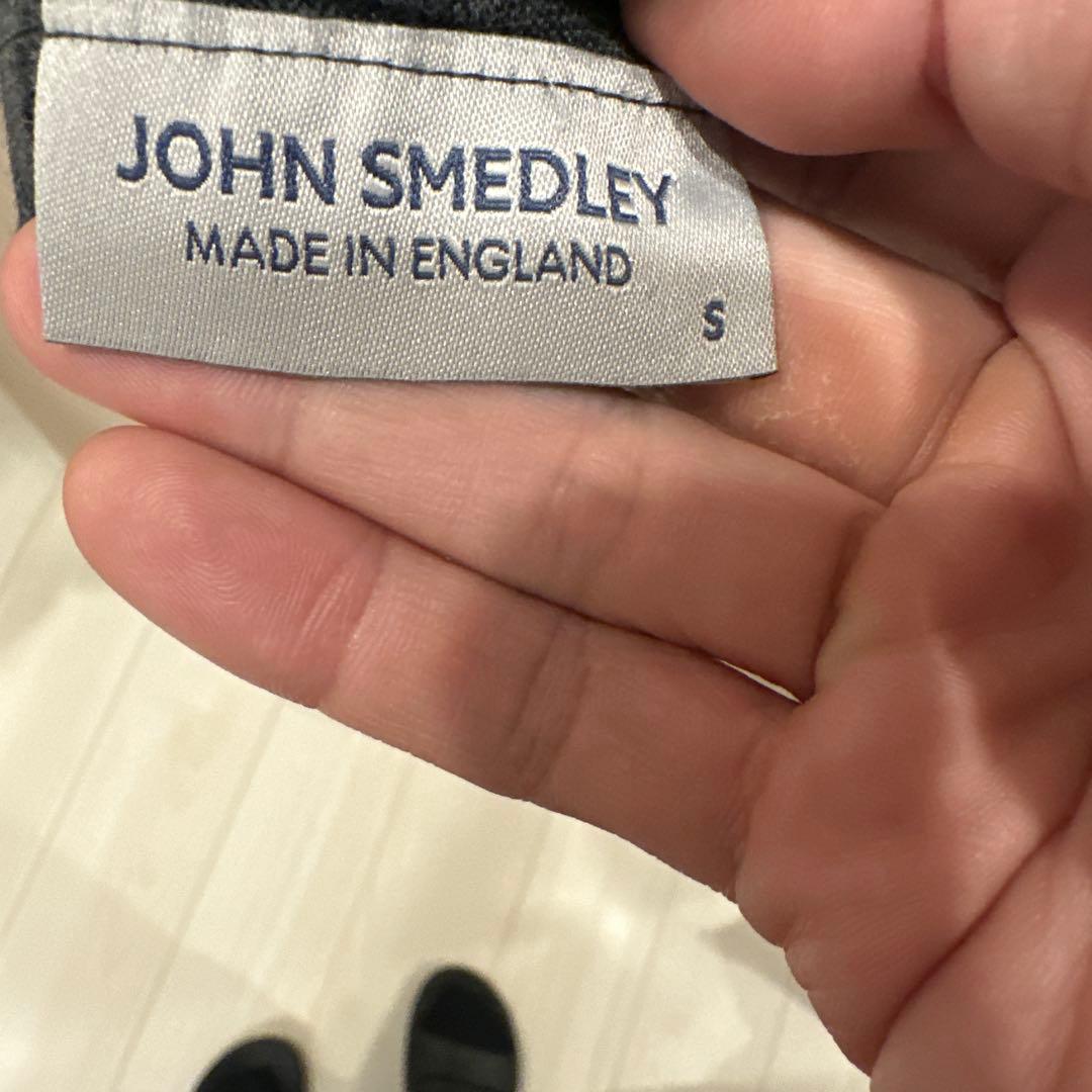 john smedley チャコールグレー モックネック ニット　size S