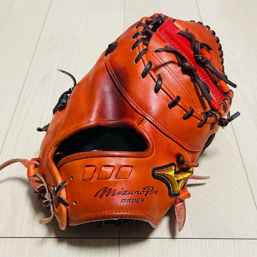 ミズノプロ硬式ファーストミット店舗オーダー5DNA耕作印有り