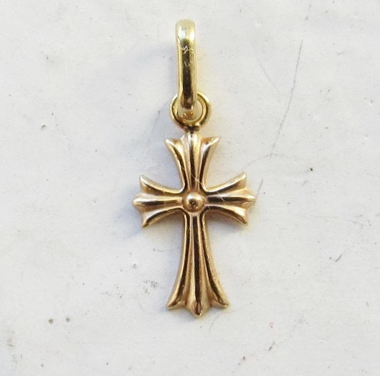 SALE☆K18 クロス ネックレス トップ 18K 刻印 18金 新品 未使用