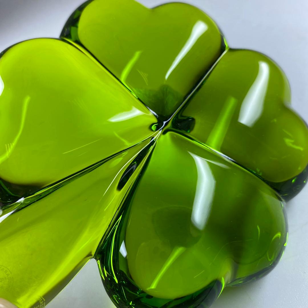 バカラ　クローバー　置物　約11×9.5×2.7㎝　タサオ東な7-0305☆1F