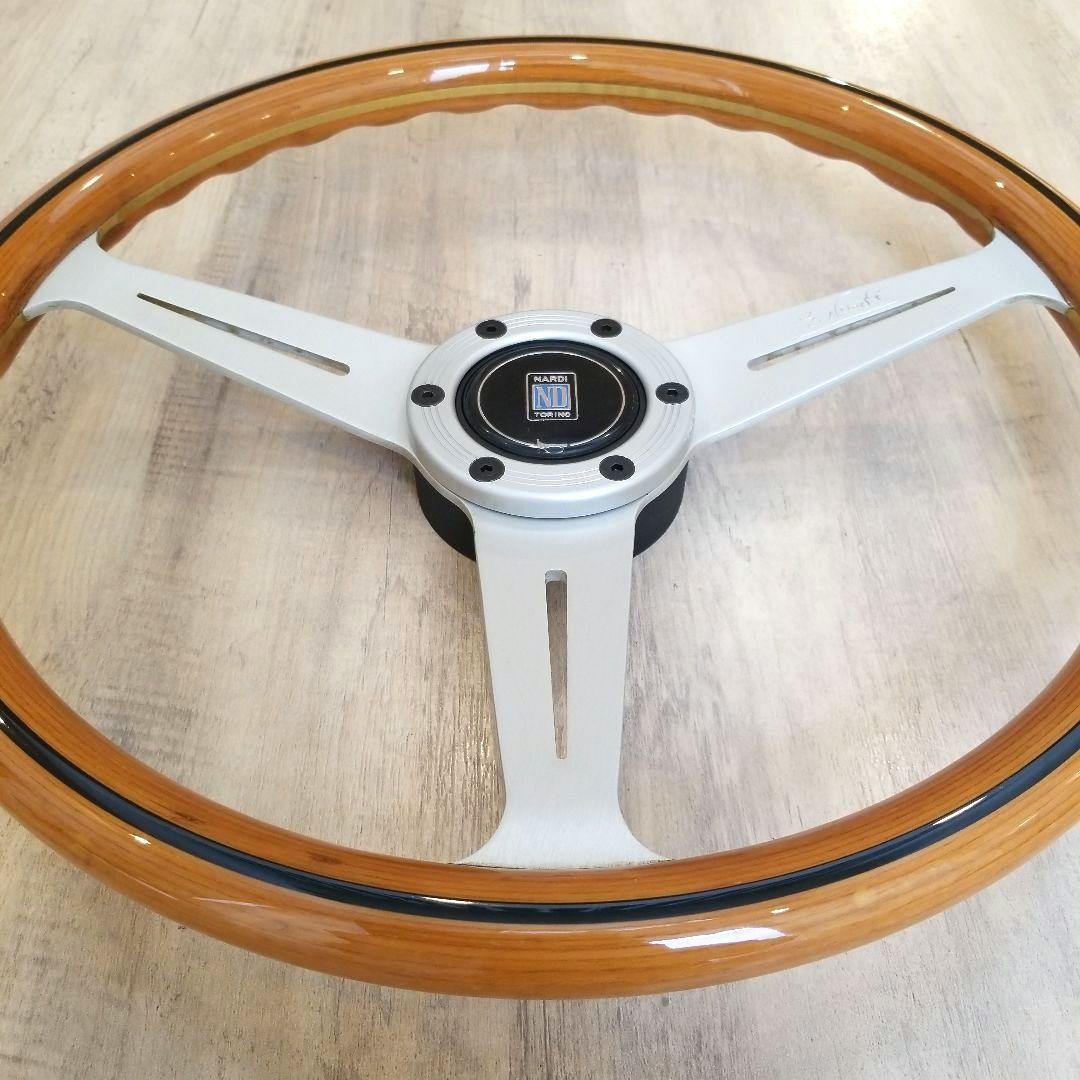 NARDI☆ナルディクラシックVITEウッドステアリング/シルバースポーク37Φ