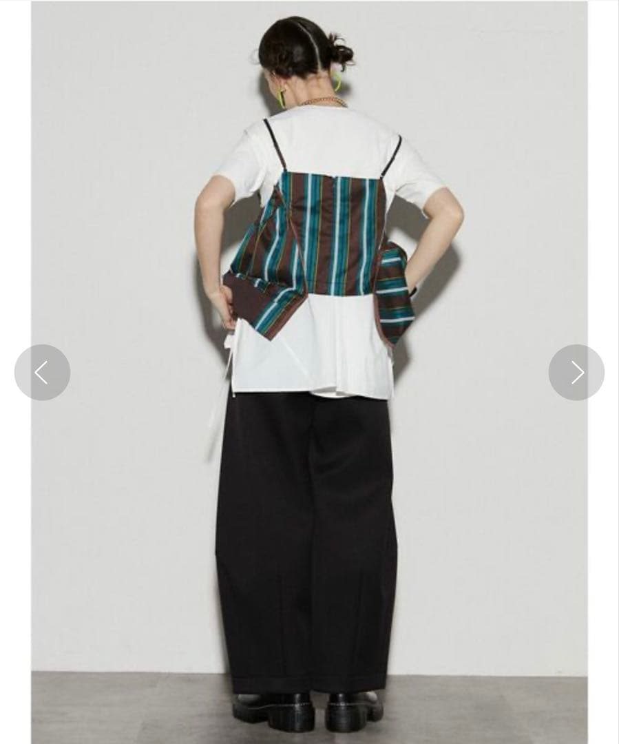 【美品】定価3.7万 アンスリード un3d. マルチストライプキャミソール