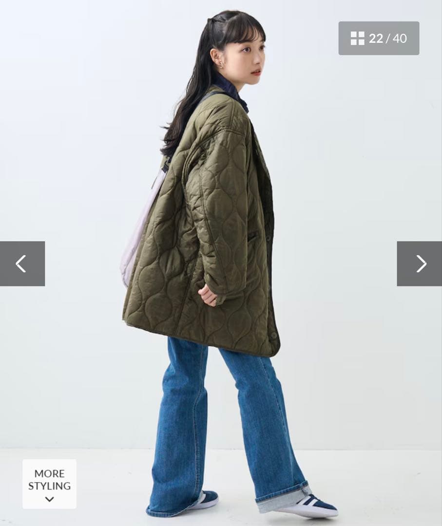 freak's store オリーブ色 キルティング モッズコート