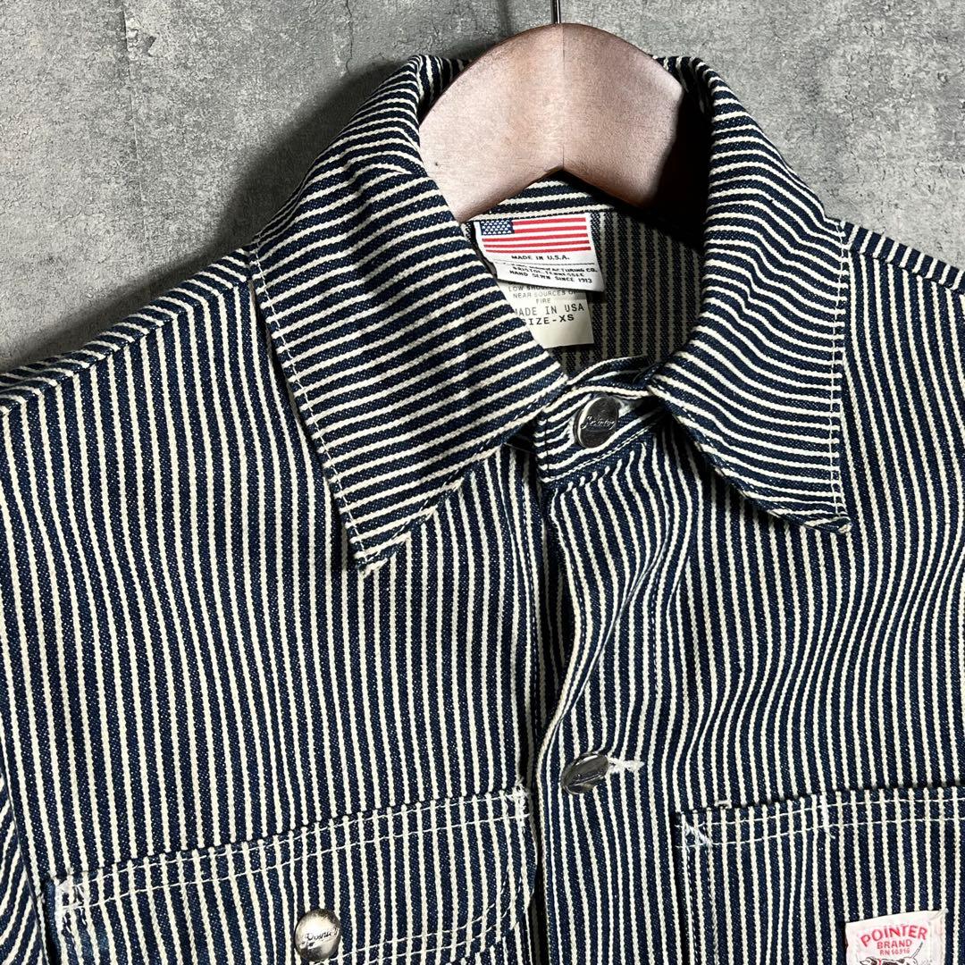 USA製　ポインターブランド　ヒッコリーストライプジャケット希少XS